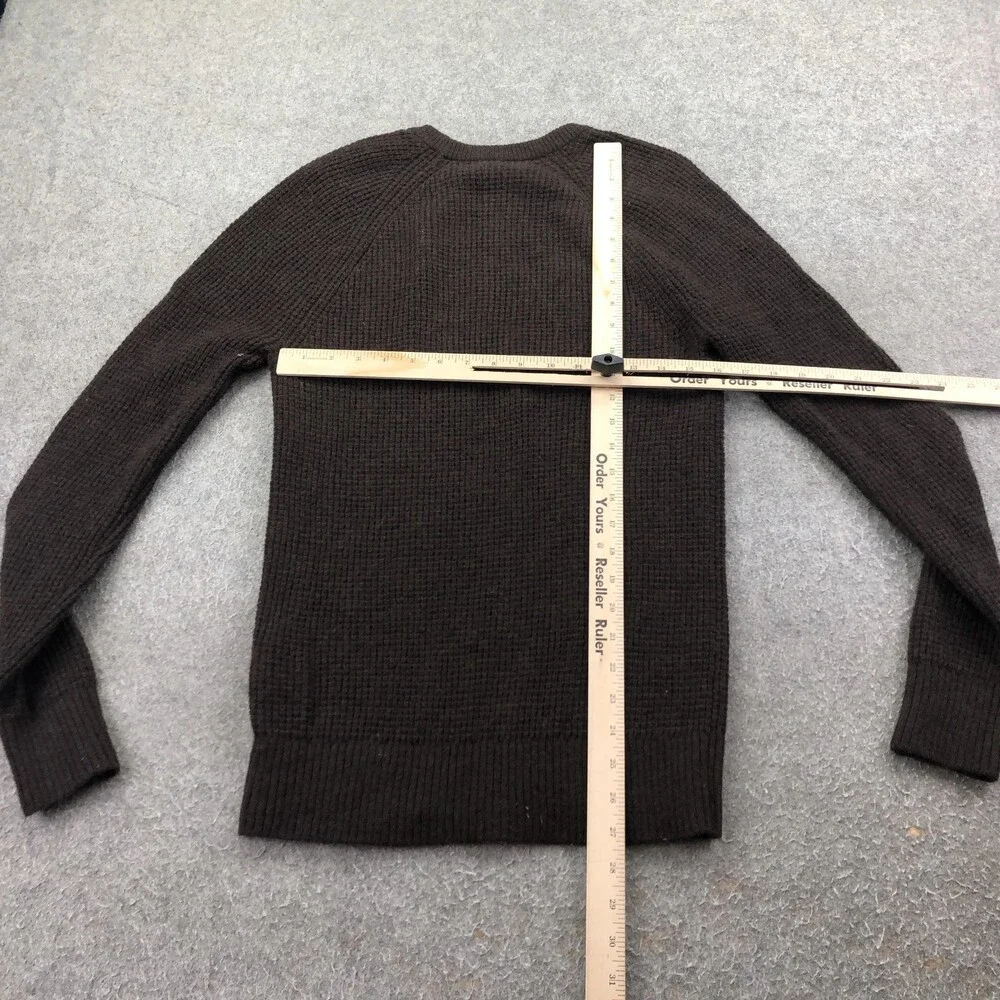 Banana Republic Sweater Mens Small Brown Wool Knit Heavy Crewneck Pullover